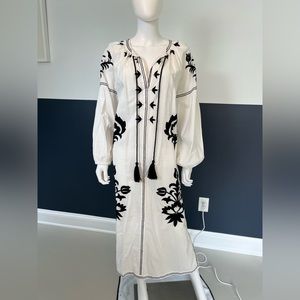 White kaftan dress